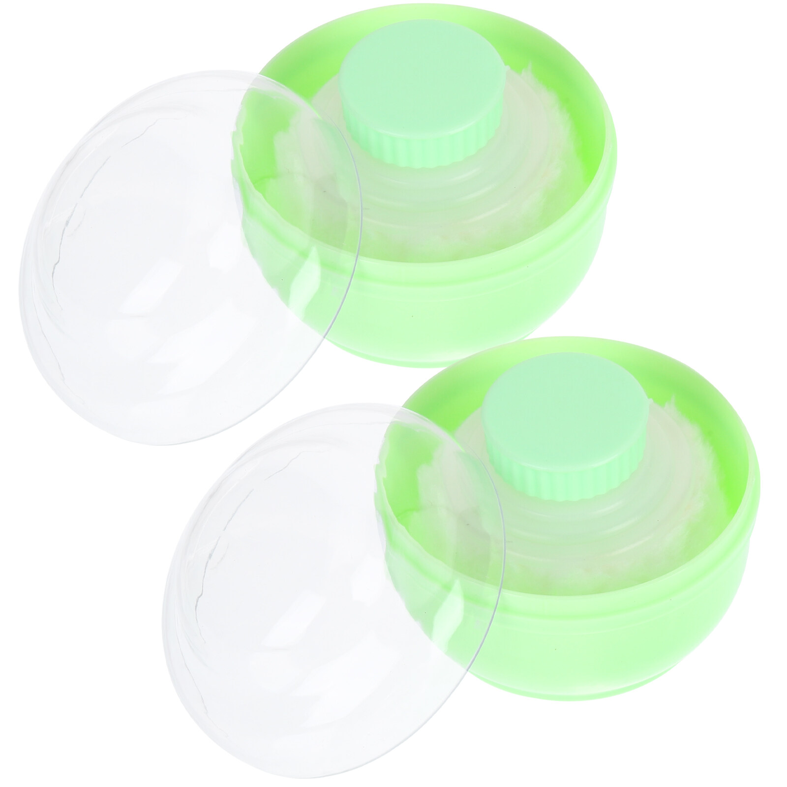 2pcs Powder Puff Boxes Body Powder Containers Empty Powder Boxes with