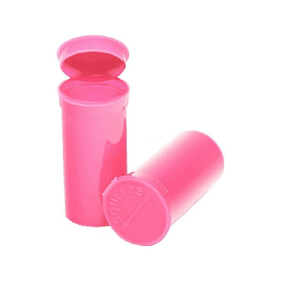 Philips Empty Prescription Pop Top Vial Made in USA Pack of 225 Dry Herb Containers with Child Resistant Solid Bubblegum Pink Color 19 Dram Medical Pharmacy Pill Bottles