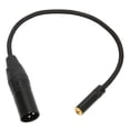 thumbnail image 3 of XLR Connector Converter, Black Prevent Interference Low Signal Loss XLR Male To 3.5mm Female Calbe  For Amplifiers, 3 of 8