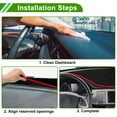 thumbnail image 7 of Unique Bargains Dash Cover for Honda Civic 2022-2025 Dash Cover Mat Black Red Line 1 Pcs, 7 of 7