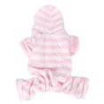 thumbnail image 2 of Ropa Para Mascotas, Pijamas Para Mascotas De Material Polar De Coral Con Rayas Rosas Suaves, Para Ropa Para Mascotas, Sudaderas Con Capucha Para Perros Y Gatos ANGGREK Otros, 2 of 8