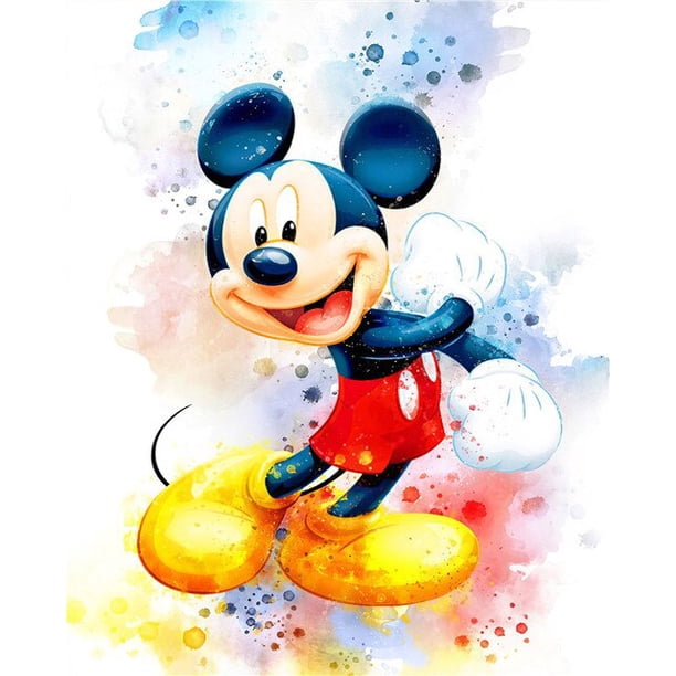 Disney Cartoon Posters Mickey Mouse and Donald Duck Canvas Painting and Prints Art Picture Birthday Gift for Kids Room DecorA4 21x30cm Unframed Gao Jinjia LED