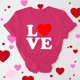 thumbnail image 2 of RKSTN Valentine Gifts Women's Valentine's Day T Shirts Oversized Crewneck Valentines Graphic Print Short Sleeve Shirt Womens Casual Solid Round Neck Plus Size Loose Fits Tee Top Summer Clothes, 2 of 7