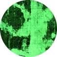 thumbnail image 1 of Ahgly Company Indoor Round Abstract Green Modern Area Rugs, 4' Round, 1 of 4
