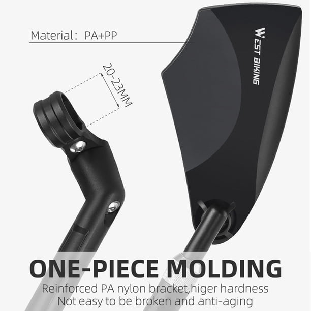 WEST BIKING Manillar Espejo retrovisor a prueba de explosiones para scooter eléctrico Wdftyju Accesorios para bicicletas
