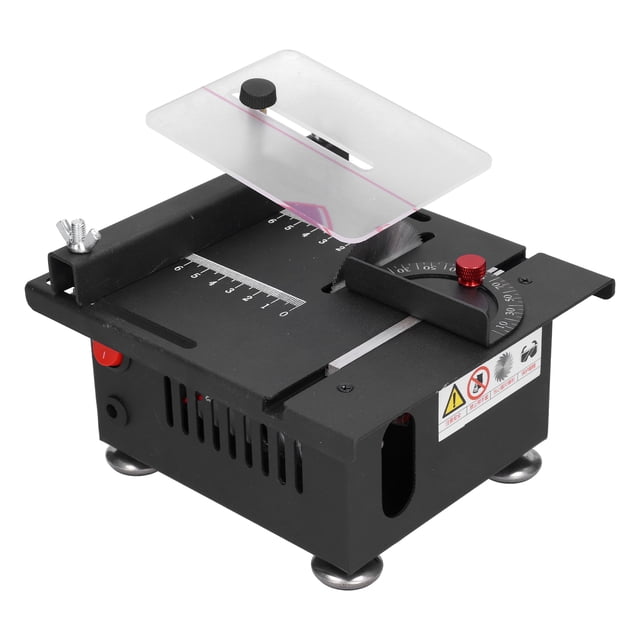Mini Table Saw, Portable 100W Tabletop Saw For Woodworking 0 To 90 Degrees Cutting High Speed Up To 6000r/min 0.6In Cutting Depth, 7- Speed Adjustable Multifunctional DIY Saw Kit