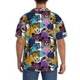 thumbnail image 3 of Honeii Retro Panther for Men's Short-Sleeved Button-Up Collared Shirt Featuring A Pocket, Perfect for Beach Vacations, And Travel Adventures.-Small, 3 of 5