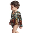 thumbnail image 3 of Xecao Pond Meditating Tiger Print Baby unisex-baby Cotton Long-sleeve Bodysuits-2 Years, 3 of 6