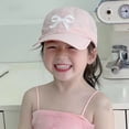 thumbnail image 2 of Grblisyd Girls Bow Tie Baseball Cap Kids Embroidered Hat Adjustable Cotton Travel Sun Hats, 2 of 5