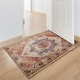 thumbnail image 5 of Softlife Oriental Traditional Area Rug for Living Room Durable Washable Persian Carpet Non Slip Boho Rugs for Bedroom, 2'x3', Orange, 5 of 8