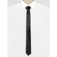thumbnail image 6 of INSPIRE CHIC Men's Self-Tied Pure Adjustable Necktie Decor Skinny Tie Black One Size, 6 of 7