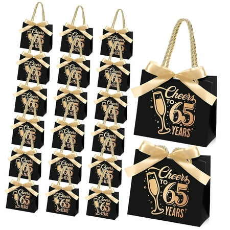 SKYSONIC Pcs Birthday Bags with Handles and Party Favor Bags Bulk for Birthday Wedding Anniversary Supplies Decorations, 5.51 2.36 4.72 Inches
