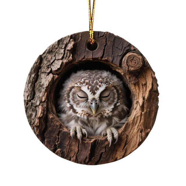 Decoraciones de Árbol de Navidad Impresión de Animales de Navidad Regalos de Navidad Colgantes para la Familia Y los Colegas Decoración Del Árbol de Navidad