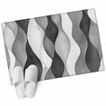 thumbnail image 2 of 2x3 Door Mat Rug, Gray Stripes Non-Skid Rubber Backing Large Rectangle Rugs - Living Room Bedroom Home Office, Vintage Farmhouse Greyish Ripple Pattern Indoor Floor Mat Carpets Washable Rug, 2 of 9