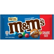 M&M's Pretzel Milk Chocolate Candy, Share Size - 2.83 oz Bag