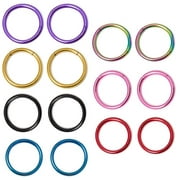 Segment Ring Hoop 16g 3/8"(10mm) Seamless Anodized  2pc