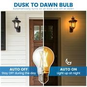 Great Value A19 LED 7W (60W Equivalent) Soft White E26 Medium Base Dusk to Dawn Auto Sensing Light Bulb