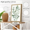 thumbnail image 2 of Induslyfe Framed Eucalyptus Sage Green Botanical Plant Wall Art Canvas Decor Set of 6, Leaves Wall Art Prints Posters Art, Eucalyptus decor Flower wall art for bathroom bedroom living room decor 9x12, 2 of 7