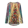 thumbnail image 4 of Aoochasliy Pullover for Women Clothes Christmas Women Sweatshirts Casual Round Neck Loose Blouses Printing Shirts, 4 of 5