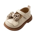 thumbnail image 3 of Domzle Toddler Little Girl Mary Jane Dress Shoes Flats for Girl Party School Shoes Non-Slip Sole Wide Round Toe White, 3 of 6