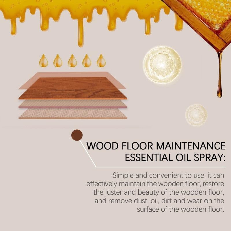 Beeswax Wood Floor Restorer Spray, Fills Scratches, Shines & Protects