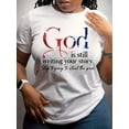 thumbnail image 1 of Large Size, Printed Letters, Casual Women's plus Size Round Neck Short Sleeves T-shirt Tee For Adult, Men, Women, Teen, Teenager, Adolescent, Youth, 1 of 8