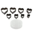 thumbnail image 2 of Leather Cutting Die, Different Size Accurate 8PCS Incisive High Density Heart Shaped Leather Cutter  For Clay For Rubber, 2 of 8