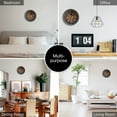 thumbnail image 4 of Gear Lightbulb Industrial Wall Clock 10 Inch Silent Non Ticking Round Wooden Clock Decoration for Living Room Kitchen Bedroom Bathroom Office Classroom, 4 of 8