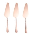 thumbnail image 1 of 3x Cake Pizza Knife, Cake Server Pie Holder Transfer Triangular Spade Spatula Serrated Edge, Pizza Spatula Cheese Spatula Baking Tool, Rose Gold, 1 of 6