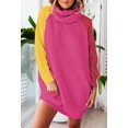 thumbnail image 2 of LAICAIW Women's Loose Turtleneck Oversize Long Pullover Sweater Dress, 2 of 5