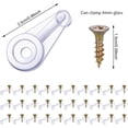 thumbnail image 2 of HUGFEGWE 30 Pcs Glass Retainer Clips Kit with Screw,Glass Door Retainer Clips， Cabinet Glass Retainer Clip ，Plastic Glass Panel Clips Mirror Clips for Cabinet Door,Window Dressing CA919-109462, 2 of 6