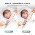 thumbnail image 3 of Monitor para bebés Litokam de 5 pulgadas, 4 MP, 1080P, sin WiFi, alcance de 300 m, 3 of 9