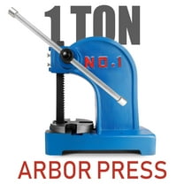 1Ton Arbor Press , Heavy-duty Manual Desktop Arbor Press, Cast Iron Press for Hole Punching, Component Crimping, Garage Repairs