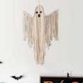 thumbnail image 7 of Dserhfy Halloween Ghost Decorations Hand-Woven Tassel Ghost White Rope Ghost Decor Hanging Ghost Wall Art Gift, 7 of 7