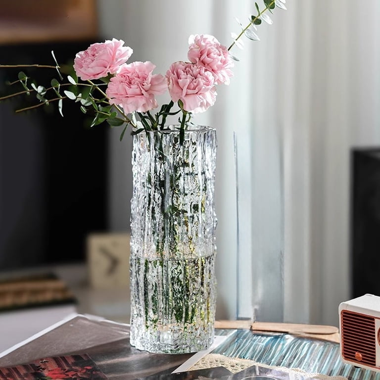 Tall Glass Vase① Jpxdew Glass Cylinder Vases, Bud Vase for Centerpieces,9.84 Inch