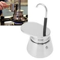 thumbnail image 4 of Espresso Maker, Stainless Steel Single Tube Moka Pot Lightweight Portable Anti Leaking Fast Cooking Easy to Operate Classic Stovetop Cafe Maker for Home Outdoor Camping Parties, 4 of 8