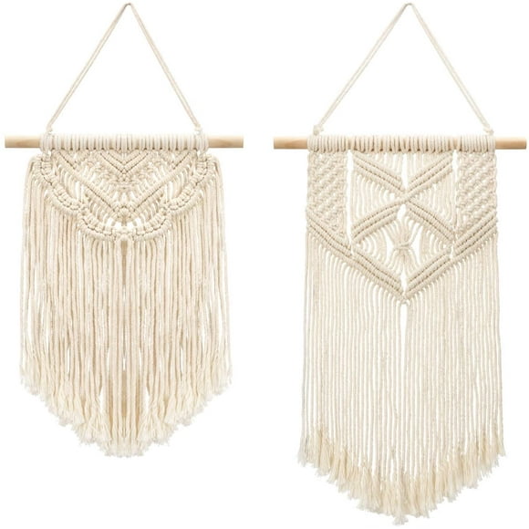 Small Macrame Wall Hanging Decor Boho Chic Bohemian Woven Home Decor