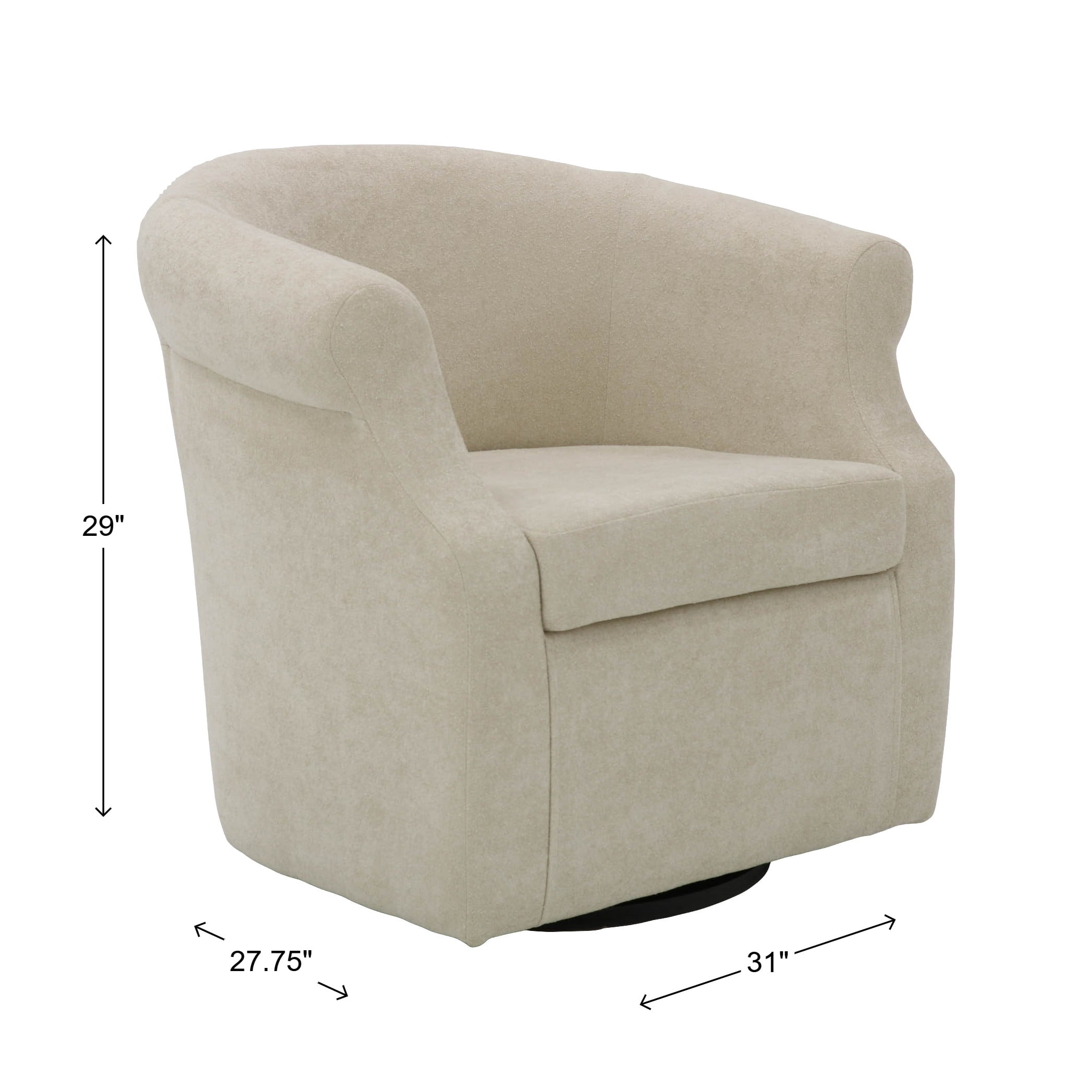 Mainstays Nikole Swivel Accent Chair, Chloe Fog
