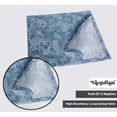 thumbnail image 3 of Vargottam Designer Cotton Canvas Napkins - Set of 12, 20-Inch, Blue Tone Botanical Line Art Print, Durable & Absorbent Cloth Napkins for Dining, Parties, and Home Decor - Machine Washable, 3 of 7