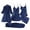 Navy, variant on WTXUE Nightshirts & Gowns | Ladies Satin Pajamas Set 5 Piece Pajamas Silk Like Lace Paneled Pajamas | 5-Piece Blue S