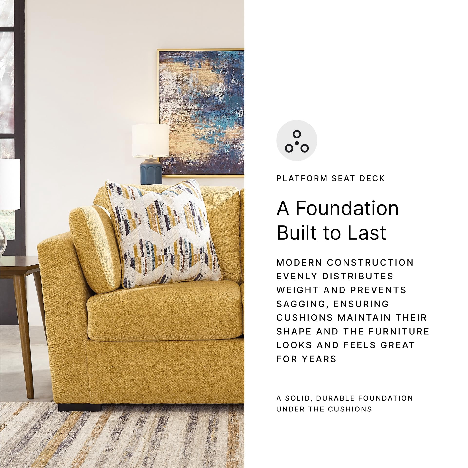 Signature Design by Ashley Keerwick Yellow Loveseat