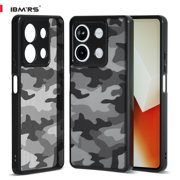 IBMRS [Anti-Scratch Double Coating] For Xiaomi Redmi Note 13 Clear Case, Shockproof Translucent Phone Cover (Camo Black)