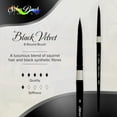 thumbnail image 3 of Silver Brush Limited 3000S-8 Black Velvet Round Paintbrush for Watercolor, Gouache, Inks, & Dyes, Size 8, Short Handle, 3 of 6