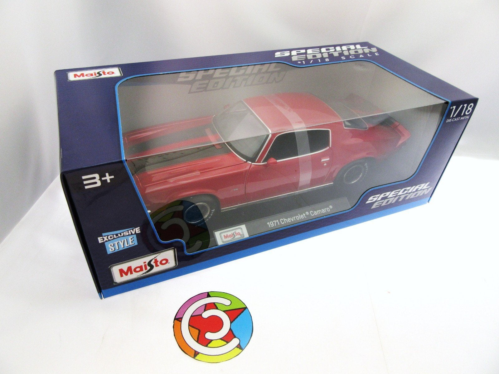 1971 Chevrolet Camaro Red 1:18 Metal Die Cast Maisto - Walmart.com