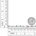 thumbnail image 6 of Gem Stone King 925 Sterling Silver Pink Moissanite and Green Nano Emerald and White Lab Grown Diamond Bracelet for Women (2.37 Cttw, Gemstone Birthstone, Round 4MM, 7.5 inch), 6 of 6