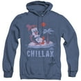 thumbnail image 1 of Chilly Willy Chillax Adult Heather Hoodie Sweatshirt Royal Royal Blue, 1 of 1