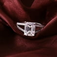 thumbnail image 6 of Split Shank jewels 2.25CT Emerald Moissanite Split Shank Engagement Ring For Women, 10K White Gold, 6 of 8