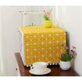 thumbnail image 2 of Microwave Oven Cover Dustproof Cotton Machine Protector Decorative Kitchen Appliance Cover with Side Storage Pockets(Yellow Chess Board), 2 of 7