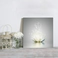 thumbnail image 3 of Canvas Wall Art White Lotus Flower Meditation Picture Modern Artwork Printed on Canvas - Oil Painting for Wall Decor - Stretched and Framed Ready to Hang(12" x 12"), 3 of 6
