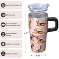thumbnail image 3 of 20OZ Cute Dog Outdoor Tumbler with Handle Straw and Lid Paw Print Coffee Cup for Women Friends Great Holiday Birthday Presents Ideal for Camping Hiking and Picnics, 3 of 6